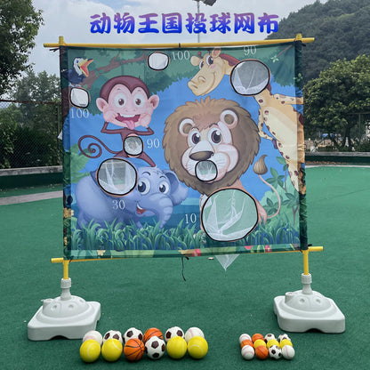 A Student pitching training equipment