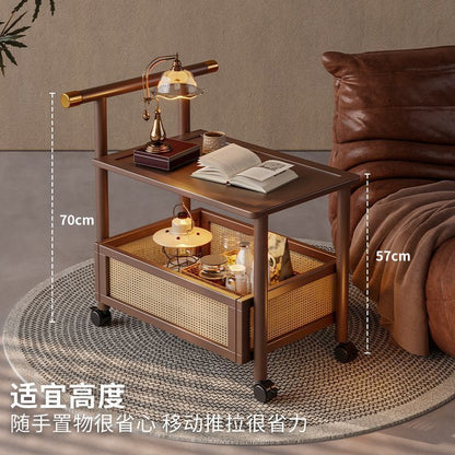 A bamboo movable side trolley