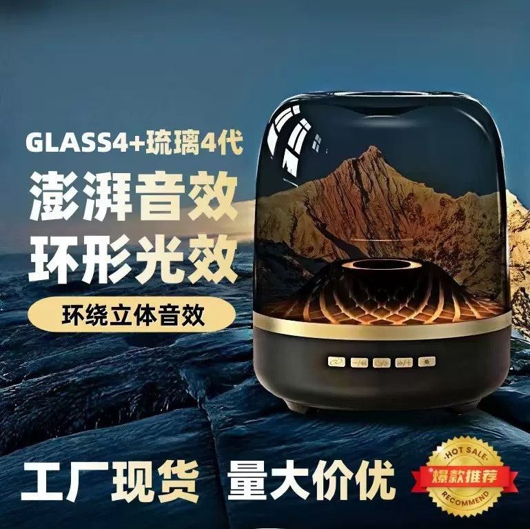 A mini glazed bluetooth speaker