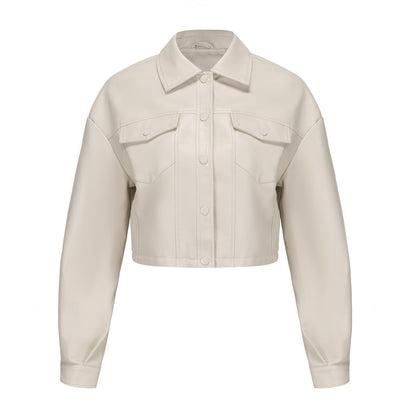 A women's leather jacket