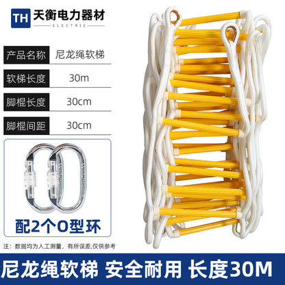 A Soft Ladder Rope Ladder Fire Escape Soft Ladder Training Soft Ladder Climbing Ladder Lifesaving Soft Ladder Engineering Wire Rope Soft Ladder