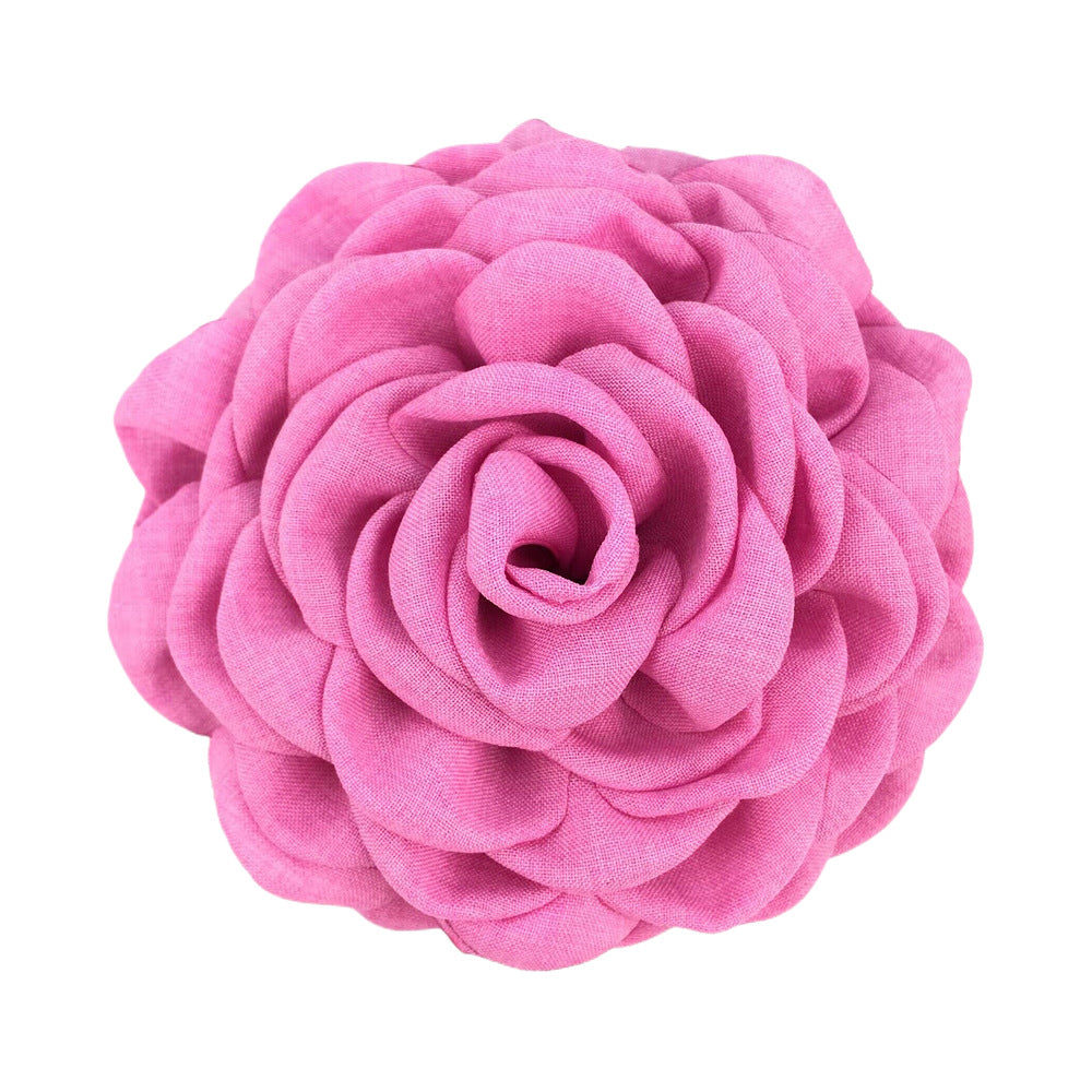 A Caro9cm Internet celebrity with the same baked edge hair grab flower 12cm Lolis burnt edge flower with brooch hairpin pin - Mixbatch