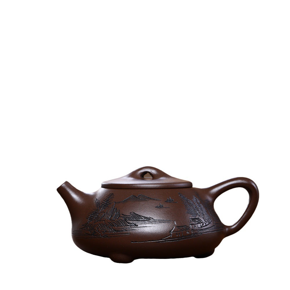 A Purple clay purple clay pot teapot tea set