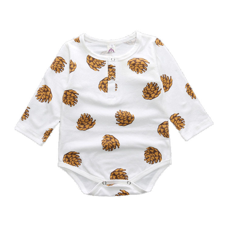 A collection of INS foreign trade children's clothing, men's and women's baby jumpsuit, one piece long sleeved shirt, baby cartoon printed jumpsuit - Mixbatch