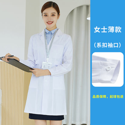 A Medical White Coat Short Sleeve Long Sleeve Pharmacy Dental Hospital Doctor Nurse Laboratory Beauty Salon Workwear Spot