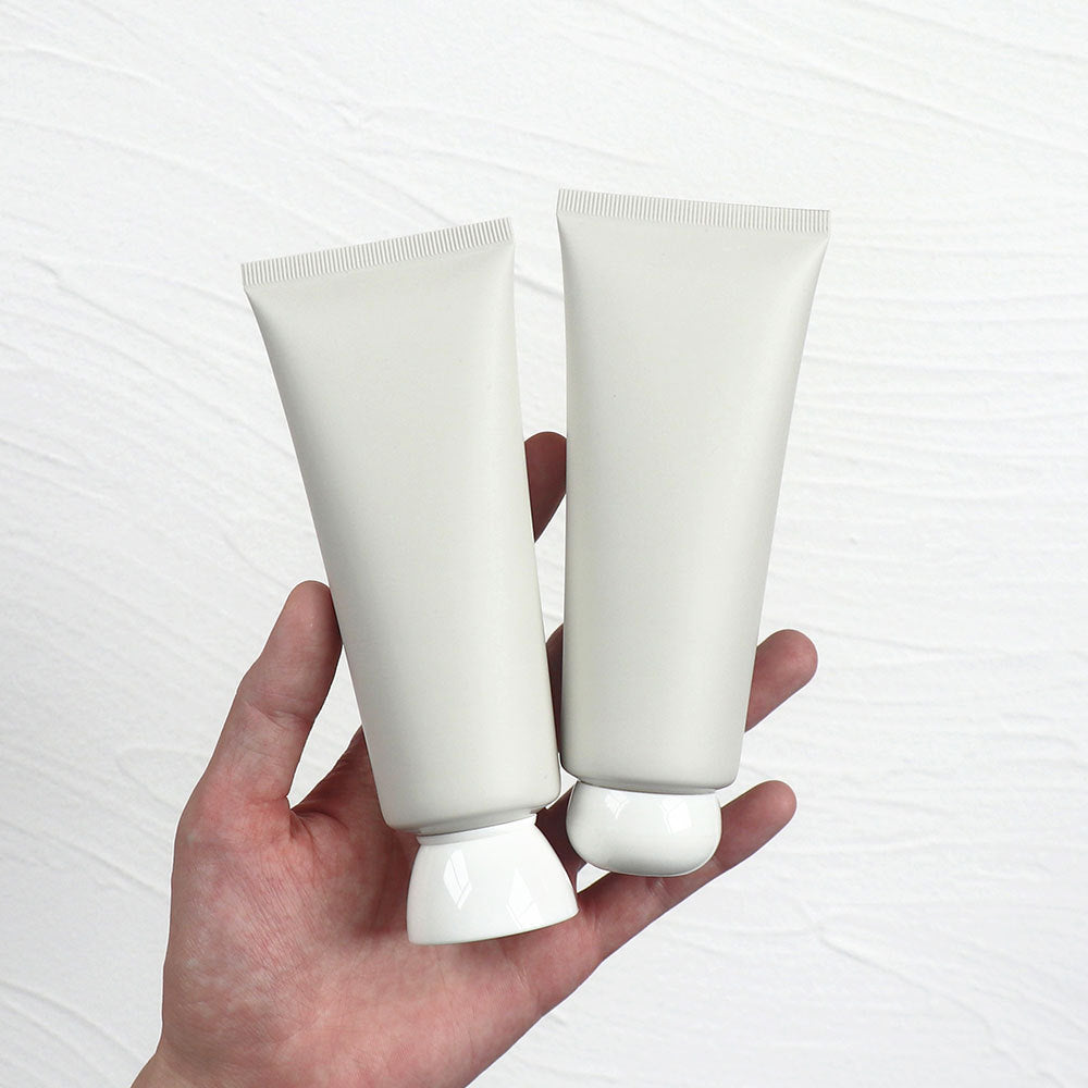 A100g grey matte cosmetic hose plastic extruded empty bottle inverted bottle PE Morandi color - Mixbatch