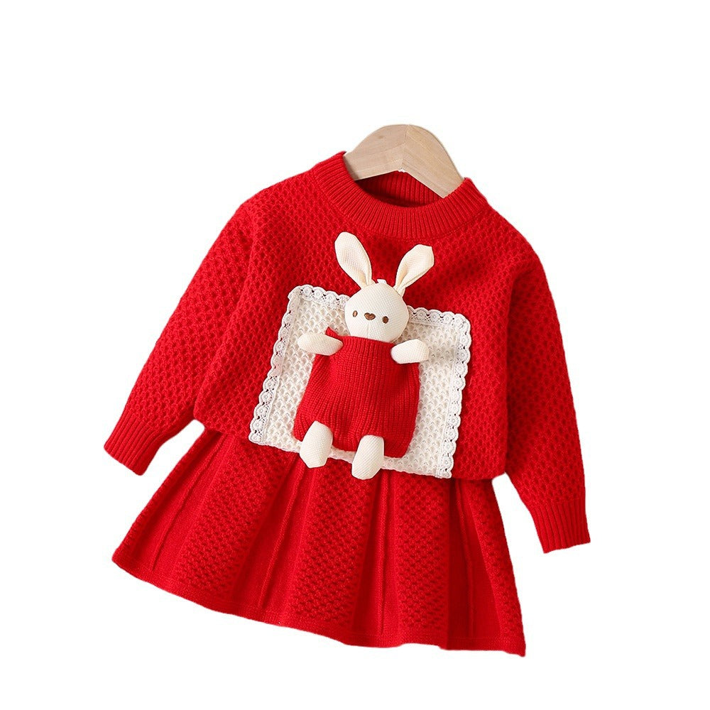 A children's sweater set