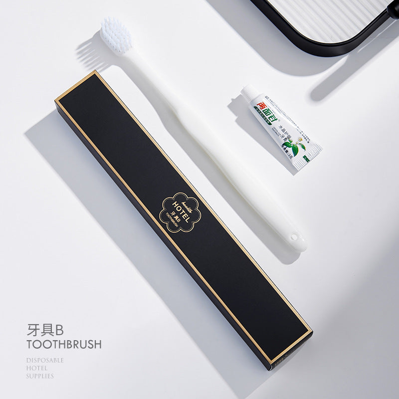 Hotel hotel disposable toothbrush boxed toiletries B & B disposable supplies set consumables customization
