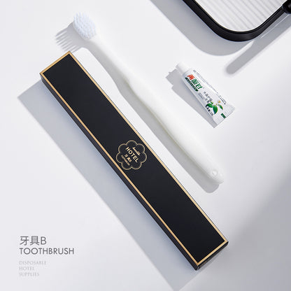 Hotel hotel disposable toothbrush boxed toiletries B & B disposable supplies set consumables customization