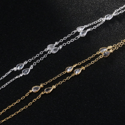 A hot-selling personality horse eye finger bracelet national style metal chain finger chain rhinestone hand chain hand chain - Mixbatch