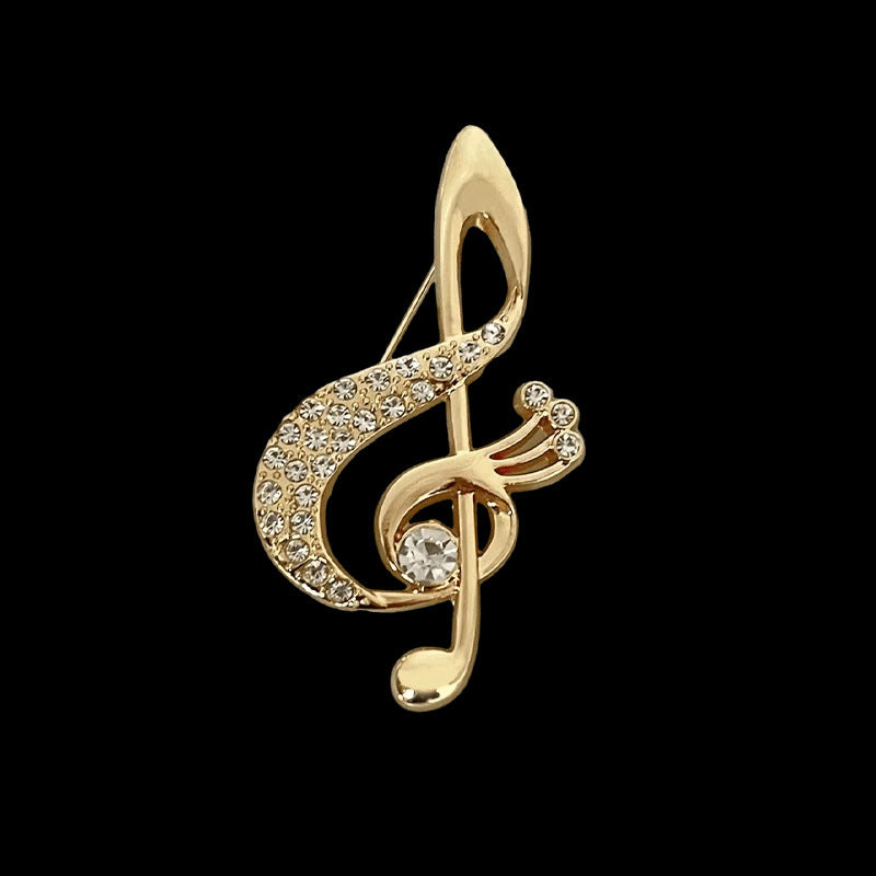 A music note art corsage suit suit brooch personalized musical instrument collar pin creative men and women badge pin accessories - Mixbatch