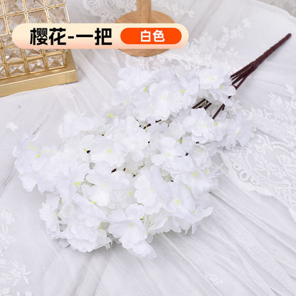 A Simulation Cherry Blossom Branch Cherry Blossom Tree Plastic Peach Blossom Arrangement Wedding Ceiling Decoration Indoor Home Tabletop Ornament