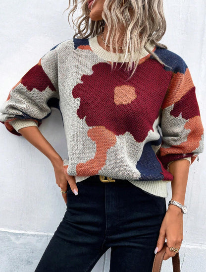 A Women's Long Sleeve Knitted Sweater