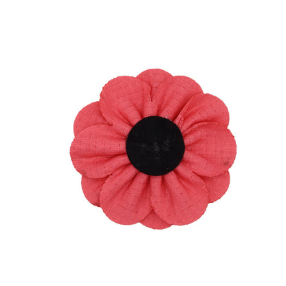 A new handmade pleated fabric flower bark pattern flower core head flower headband accessories shoes and hats flower clothing accessories 8CM - Mixbatch