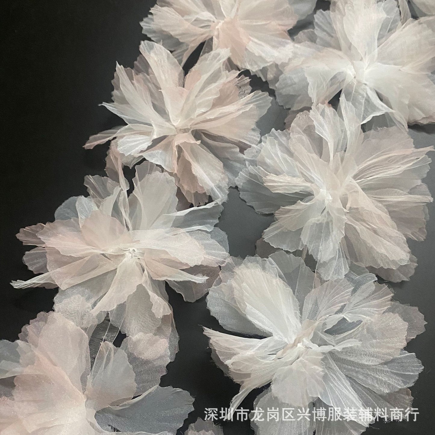 A 14cm three-dimensional organza lace DIY gradual change handmade flower clothing accessories decorative flower ballet doll dance dress - Mixbatch