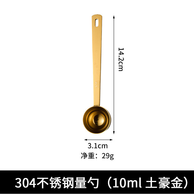 A 5ml-30ml measuring spoon 304 stainless steel fruit flour spoon Kitchen baking weighing spoon Coffee bean measuring spoon
