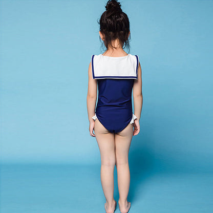A children's swimsuit, girls' sunscreen, new Japanese and Korean style, one-piece swimsuit. - Mixbatch