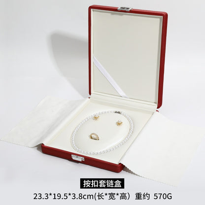 A PU leather high-end jewelry box custom LOGO