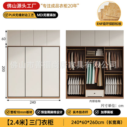 A European pine board wardrobe with melamine finish