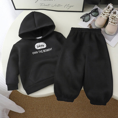 A children's fleece sweater set