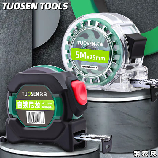 A5m tape measure 5m durable self-locking steel tape measure stainless steel belt box measure wholesale tape measure in large quantities
