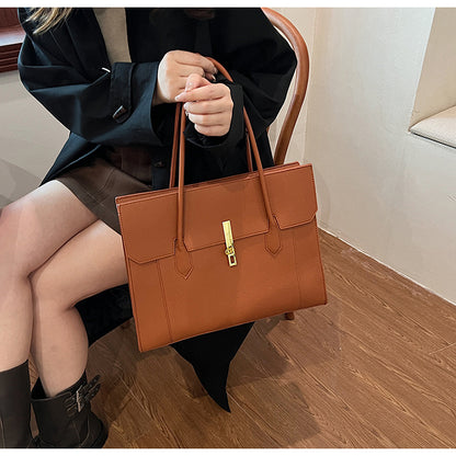 A shoulder handbag