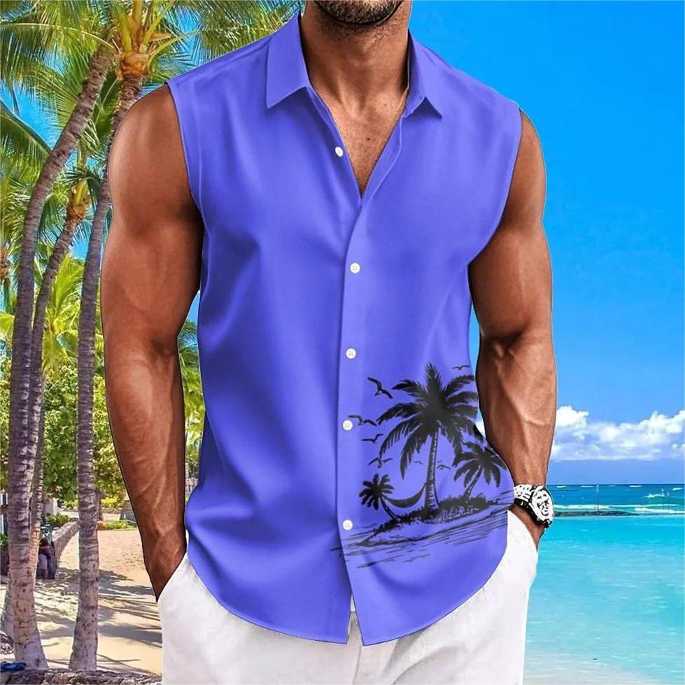 A Shirt Men's Sleeveless Lapel