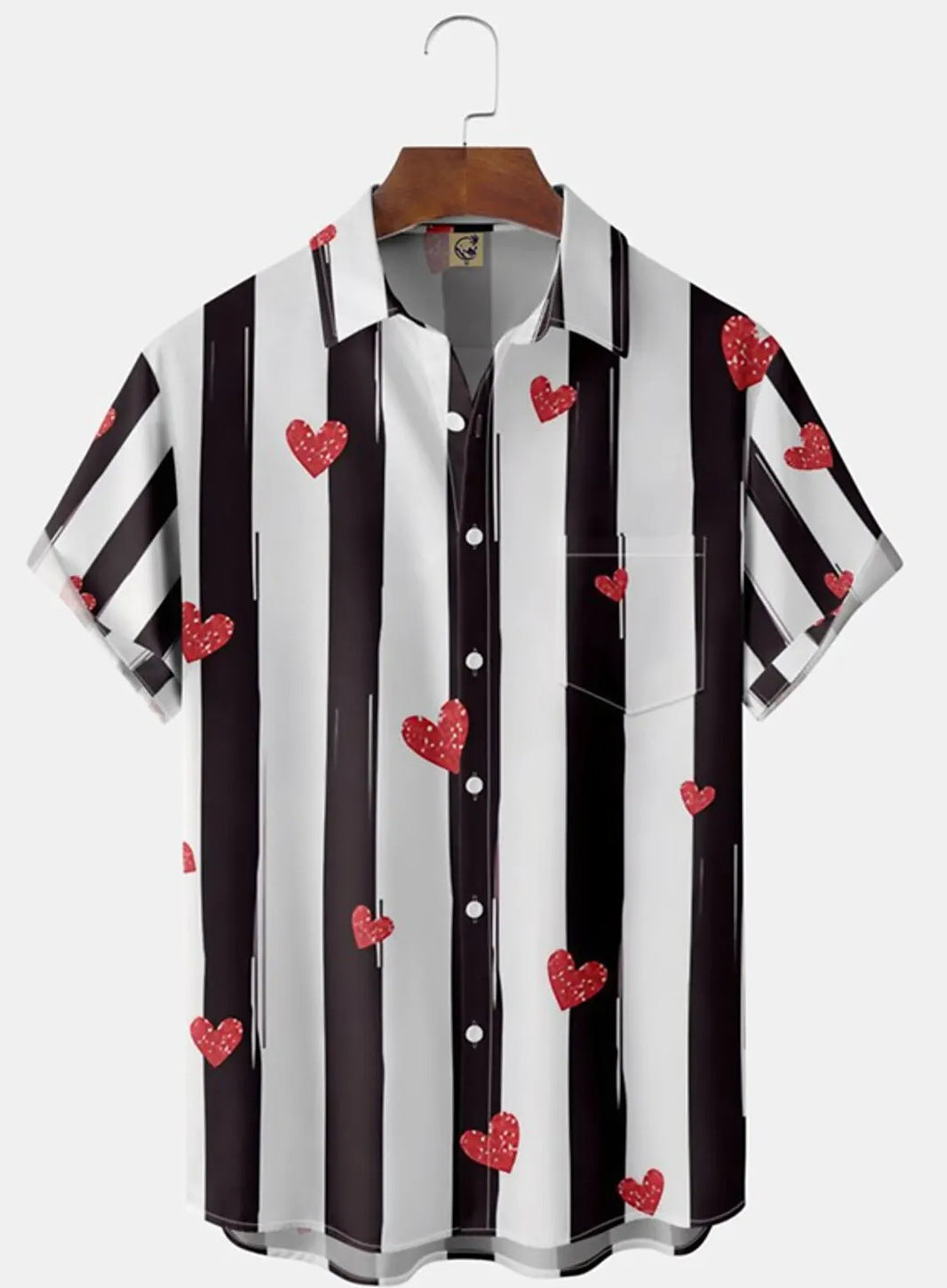 A love pattern short sleeve shirt