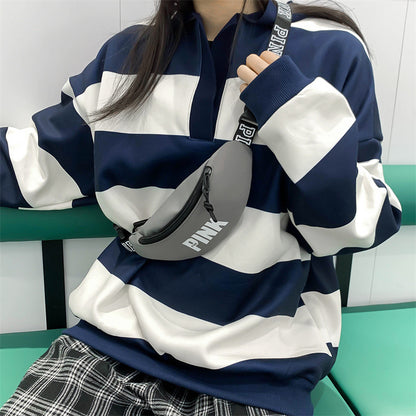 A pink backpack cross-border foreign trade women's bag backpack sequined laser student bag logo