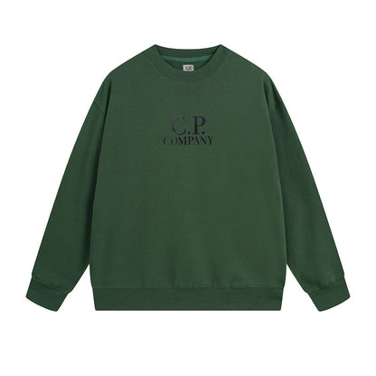 A crew neck sweater