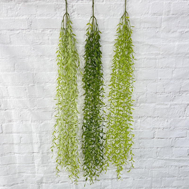 A large willow leaf new willow leaf simulation green plant wedding hall wall hanging home garden plant wall