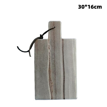 A Marble cutting board Chopping board Fruit plate Household cutting board Household panel Bread board Anti-mildew Dessert Pastry White