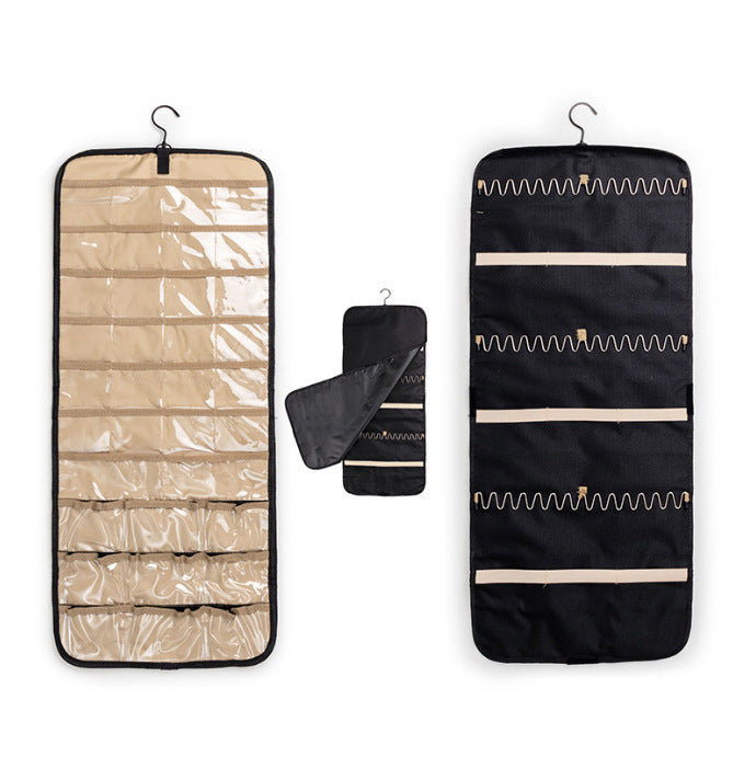 A Spot new U-shaped jewelry bag hanging jewelry storage roll with hook metal hook double-sided jewelry clip