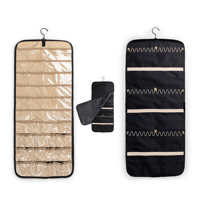 A Spot new U-shaped jewelry bag hanging jewelry storage roll with hook metal hook double-sided jewelry clip