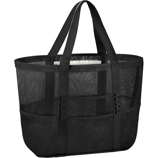 A mesh eye bag mesh portable beach bag large capacity toy storage bag bathroom wash swimming bag