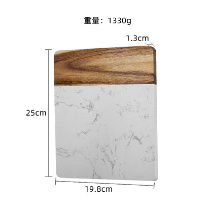 A solid wood cutting board marble splicing acacia wood