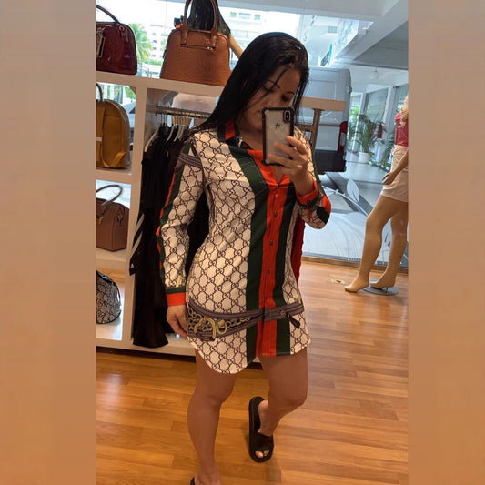 A J2222 European and American cross-border women's clothing, fashion cardigan loose casual shirt, spot