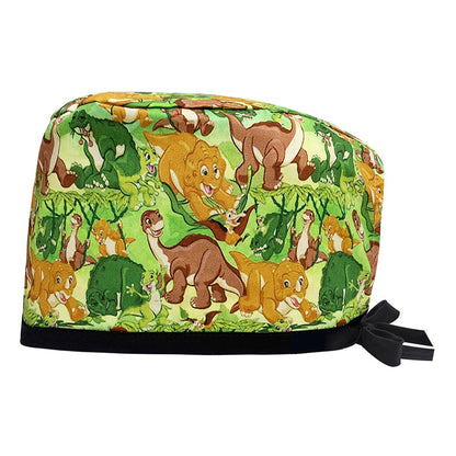 A Cotton Printed Surgical Cap Adjustable Women's Long Hair Baotou Cap Dentist Stomatology Clinic Frosted Cap Men's Foreign Trade