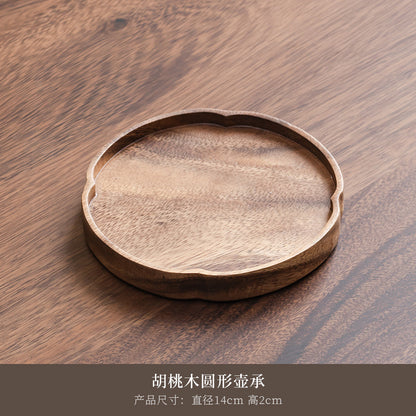 A walnut solid wood tray snack tray