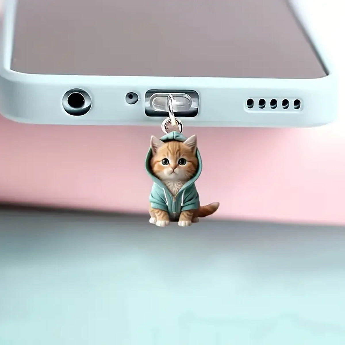 A cross-border new 2D acrylic dust plug is suitable for Apple mobile phone interface, cat is suitable for mobile phone cute explosion
