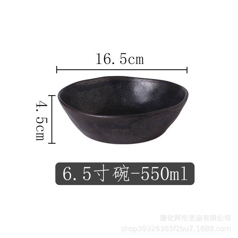 A Japanese kiln ceramic tableware creative hotel steak plate