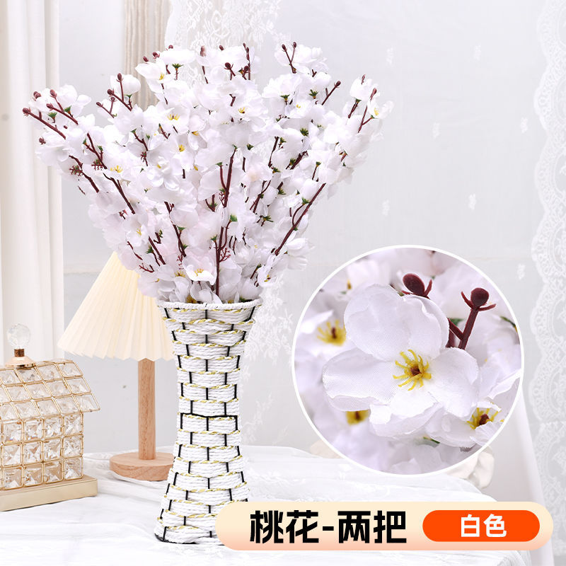 A Simulation Cherry Blossom Branch Cherry Blossom Tree Plastic Peach Blossom Arrangement Wedding Ceiling Decoration Indoor Home Tabletop Ornament