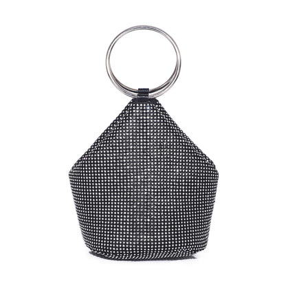 A new cross-border diamond-encrusted dinner bag, portable vegetable basket, rhinestone evening bag,