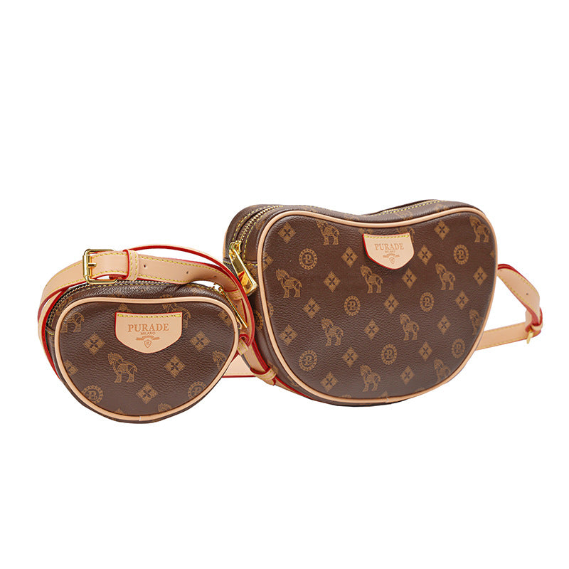 A new pea bag, high-quality texture mother bag, light luxury retro fashion shoulder messenger bag