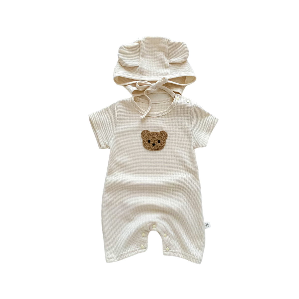 A a baby summer bag fart clothes ins2023 baby bear Waffle one-piece climbing suit for boys and girls - Mixbatch
