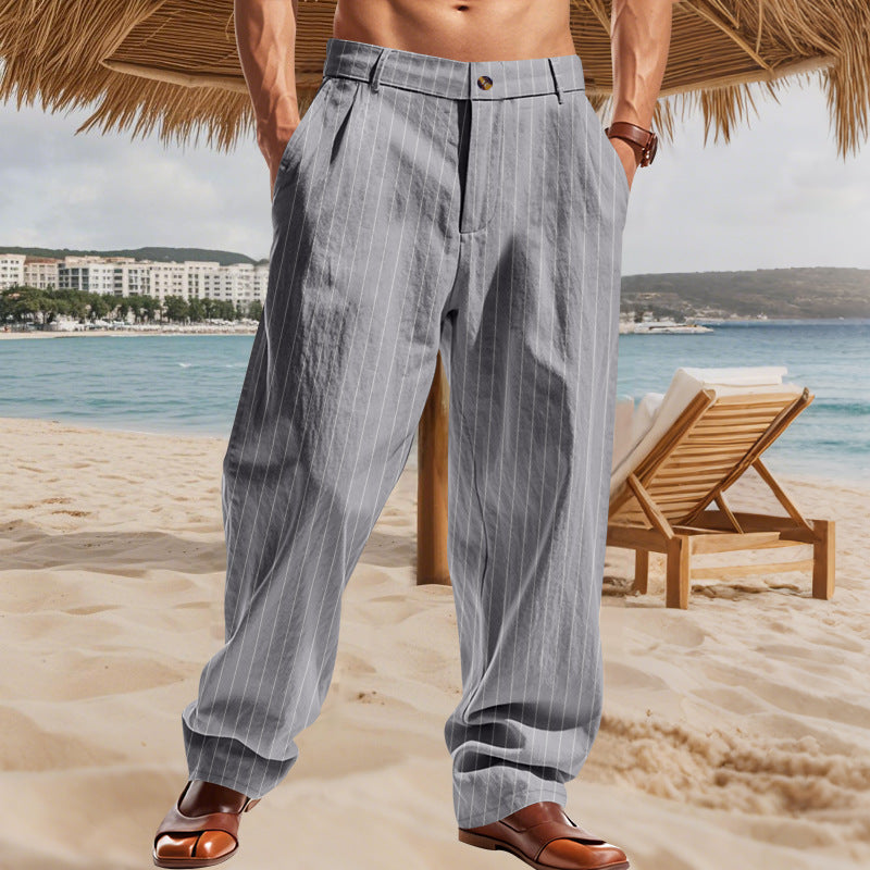 A striped men's trousers