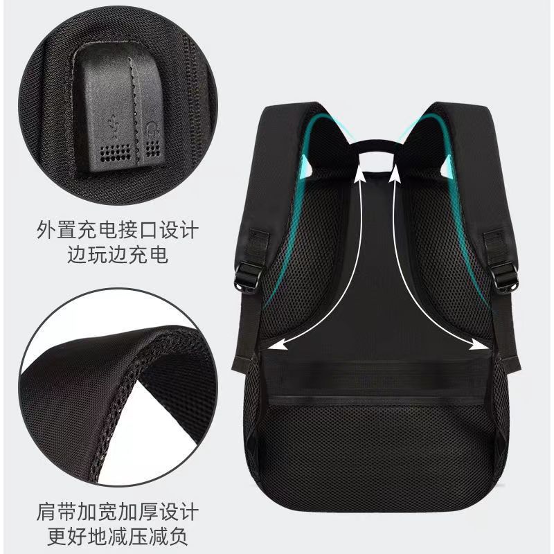 A new USB men's business backpack, laptop backpack 15.6 inch university student schoolbag wholesale