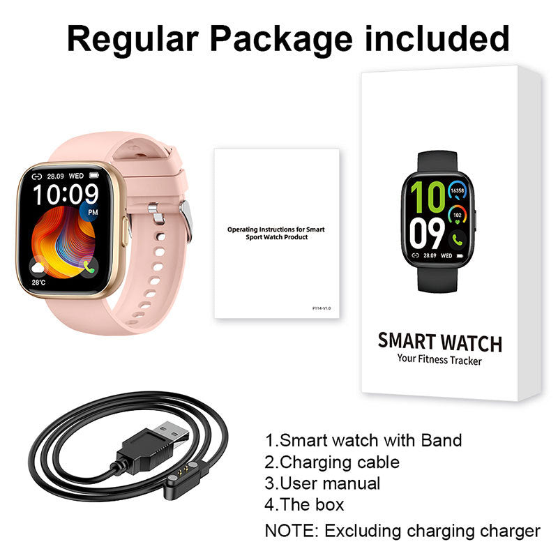 New Bluetooth call smartwatch P114 sports bracelet heart rate blood pressure oxygen pressure IP68 waterproof cross-border