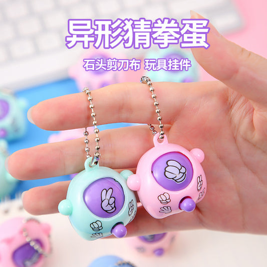 A guessing egg keychain scissors stone cloth face twisting egg