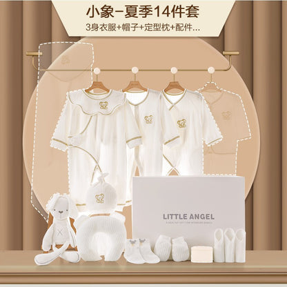 A New Baby Practical Gift Box Breathable Soft Thin Newborn Baby Clothes onesie Romper Set - Mixbatch